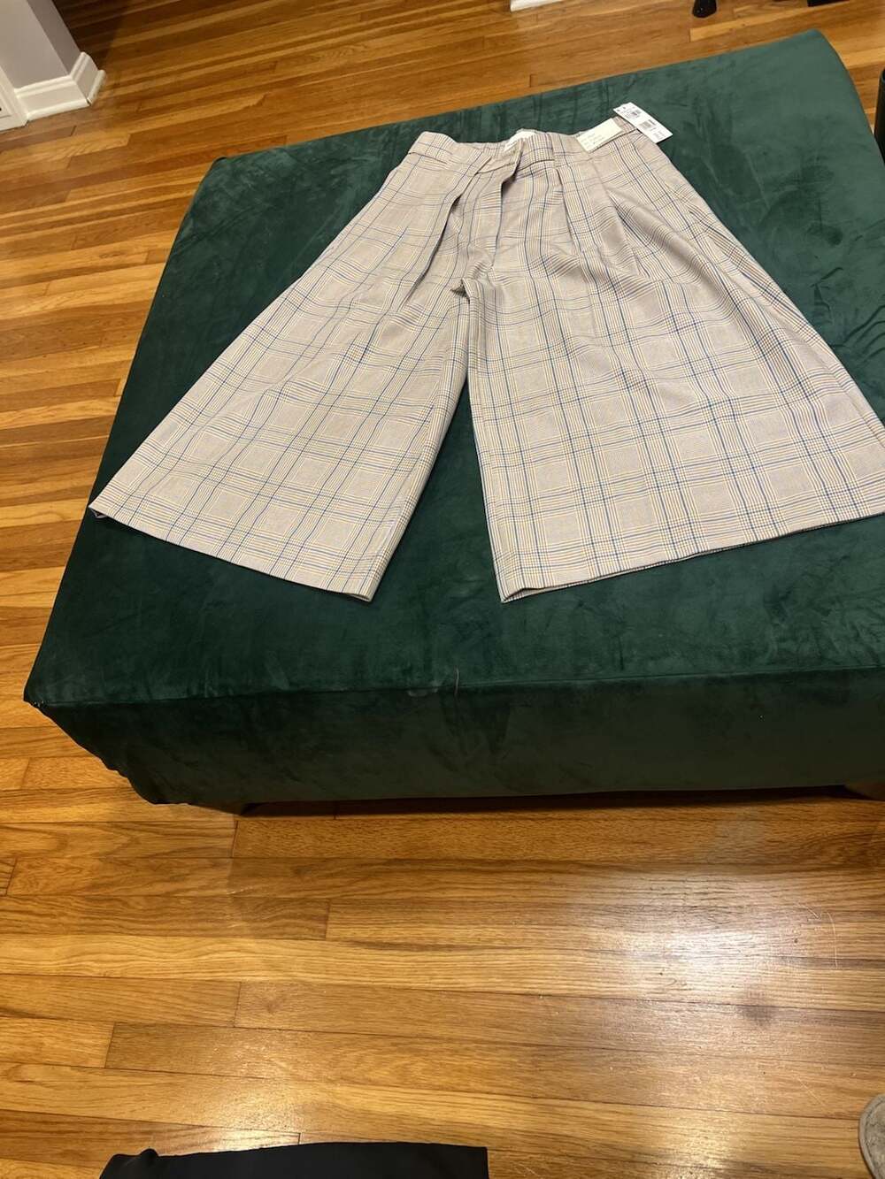 Abercrombie & Fitch Women's High Rise Tailored Culotte Pants, Plaid